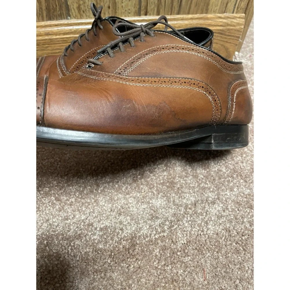 To Boot New York Adam Derrick‎ mens 10 Italian Brown Oxford leather Dress Shoes